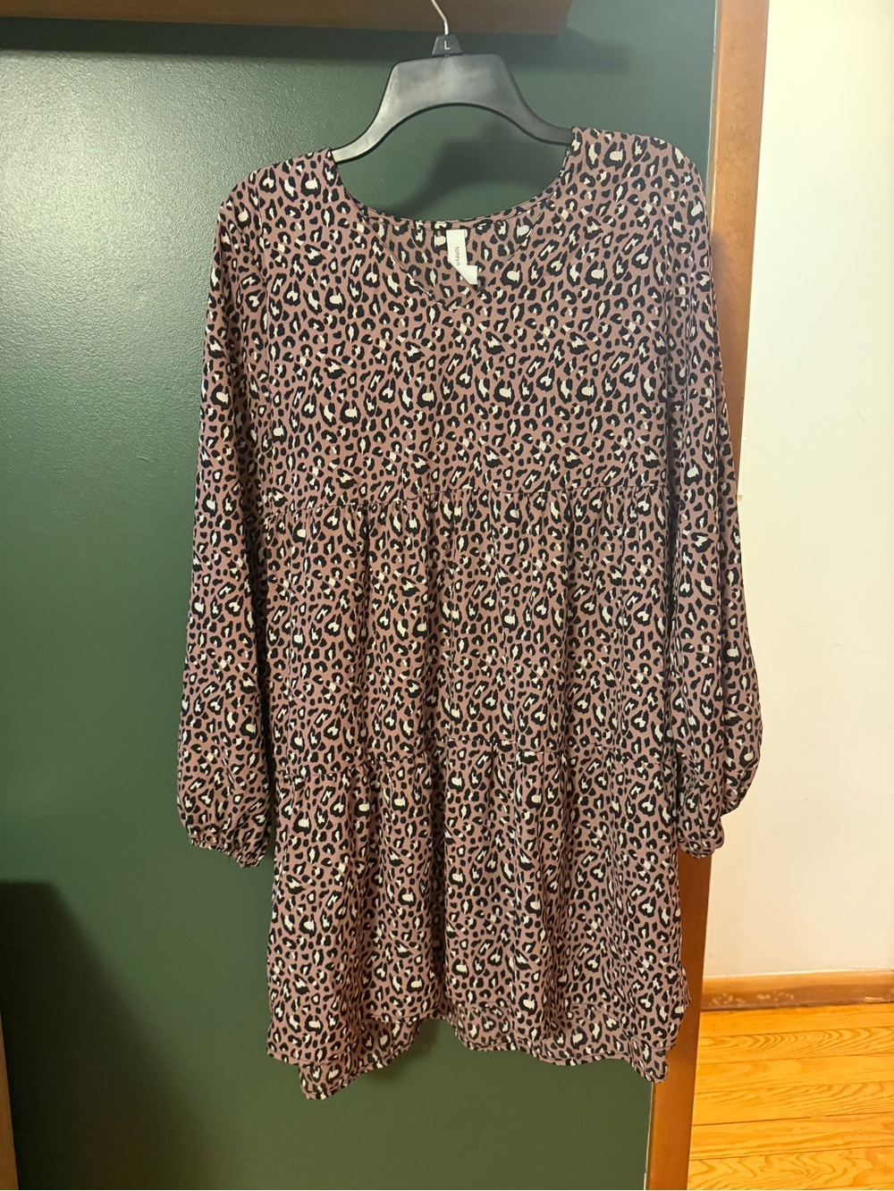 Leopard Print Tiered Dress